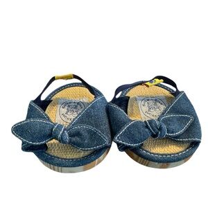Build-a-Bear Tropical Jean & Rattan Sandals-One Pair